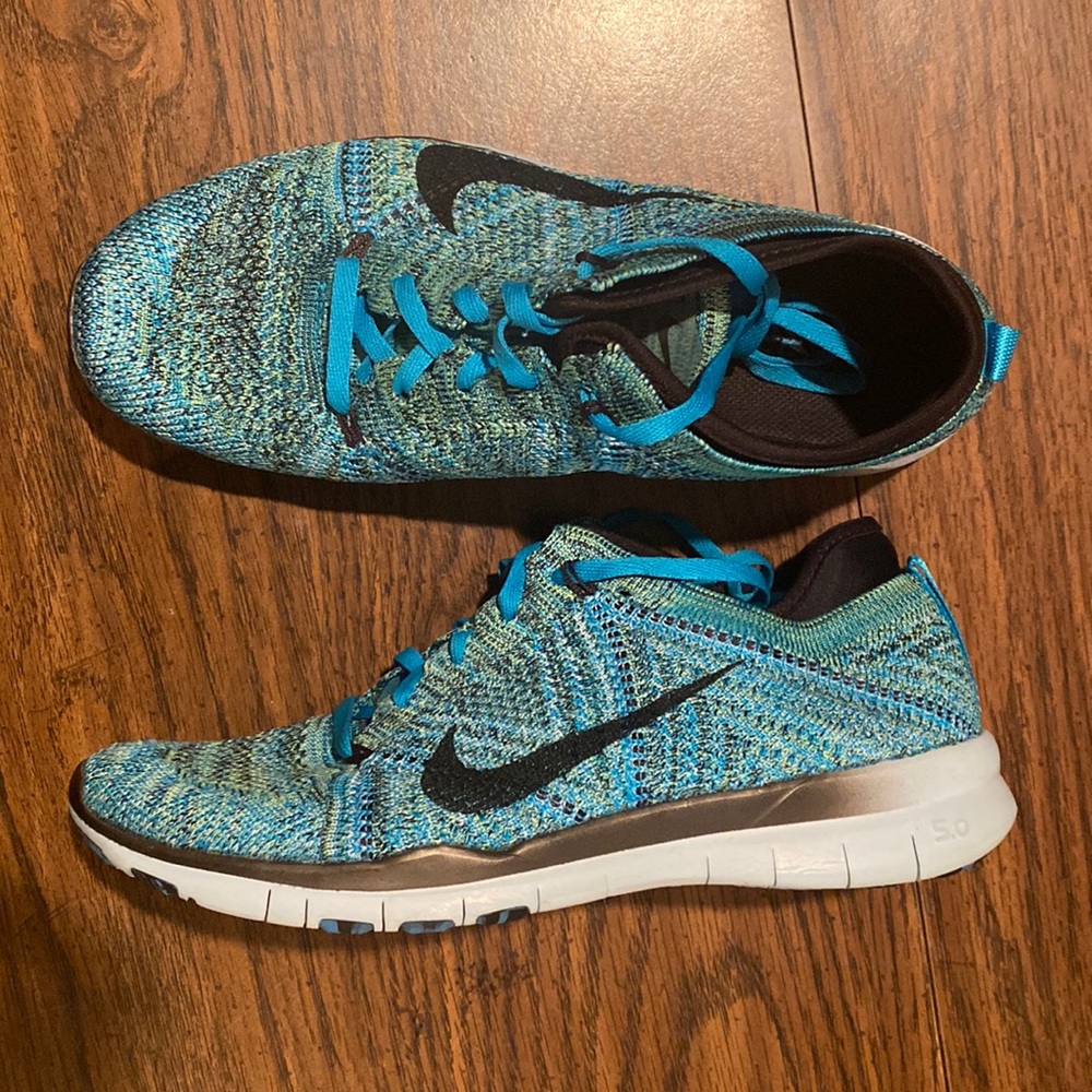 Nike Free Womens TR Flyknit - Blue Lagoon/Black